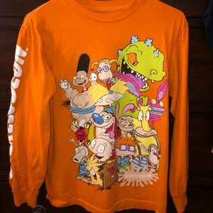 orange nickelodeon long sleeve tee